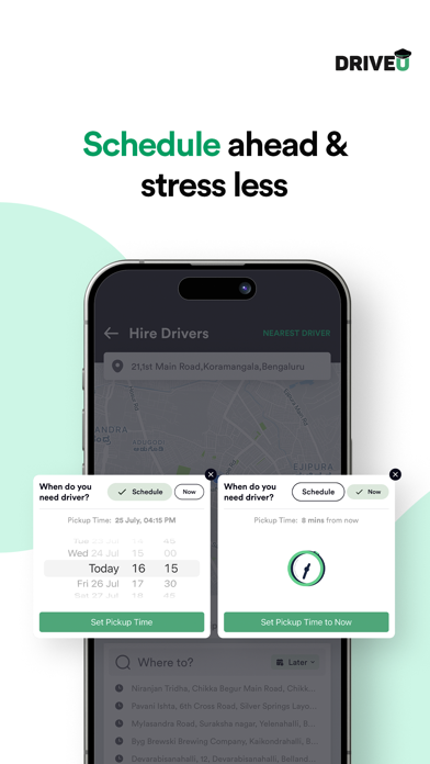 DriveU: Car Drivers & Services Screenshot