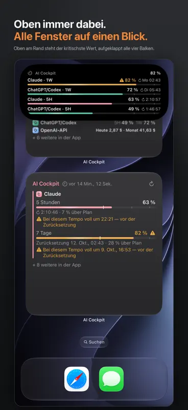 AI Cockpit: Usage & Limits screenshot 3 of 8