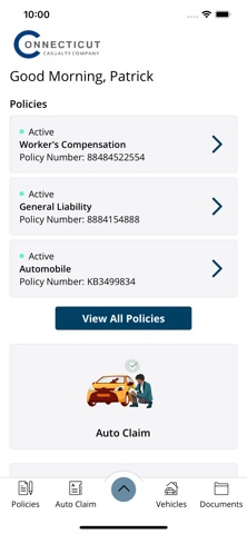 CT Casualty Co Online app screenshot 2