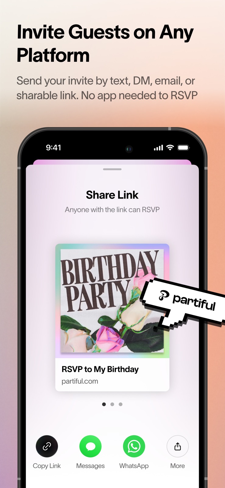 Partiful: Party Invite Maker iphone screenshot 3