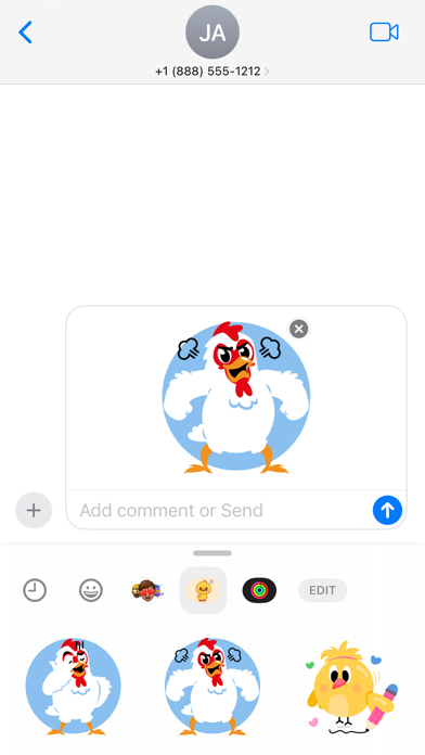 Screenshot 3 of Chick Stickers Set App