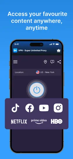 VPN - Super Unlimited Proxy ™ iPhone Ekran Görüntüsü 1