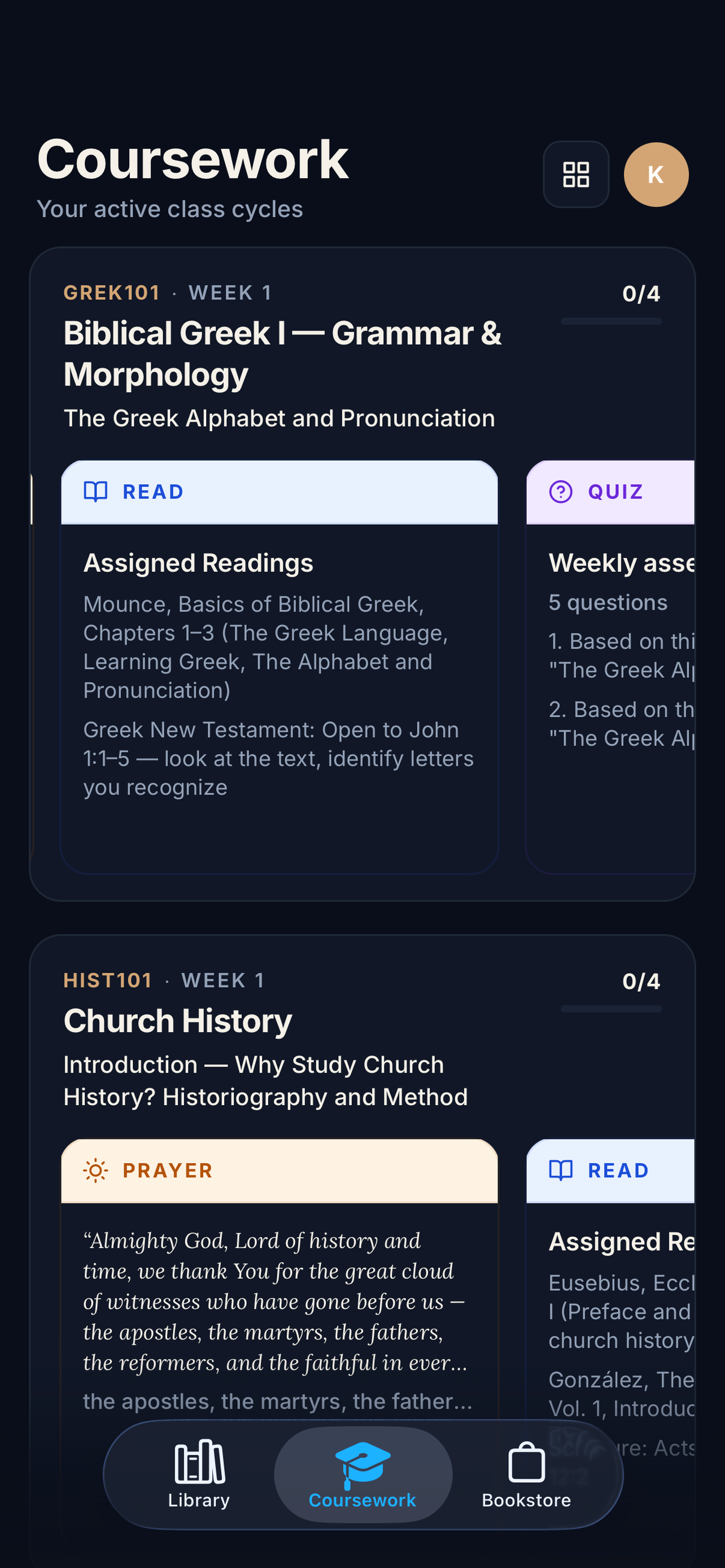 Kato Theological Institute screenshot 2