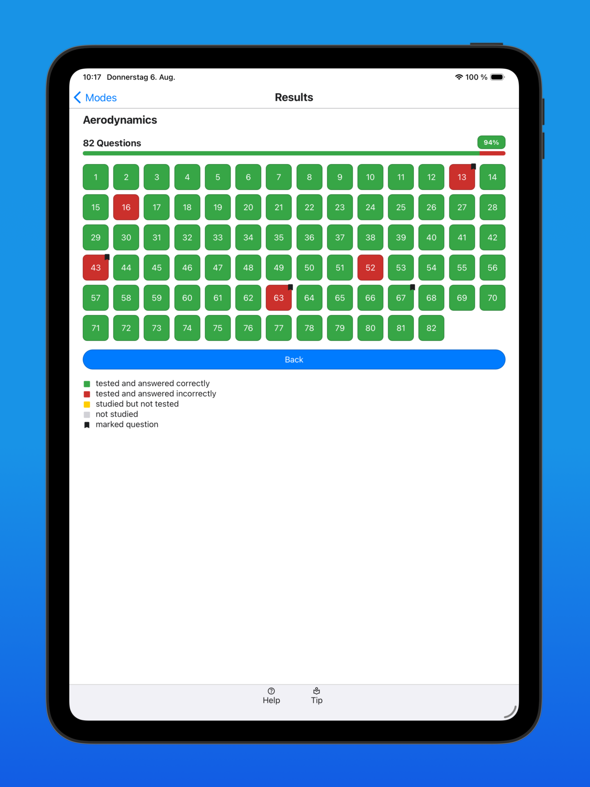 Skydiving Learning Questions screenshot 16