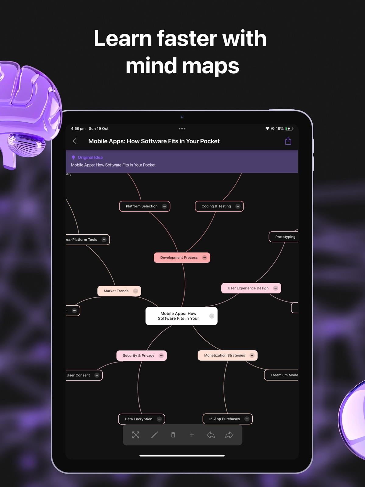 Mindloom - AI Mind Map ipad screenshot 3