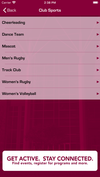 Fairmont State Falcon Center Screenshot