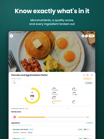 Nutrify - AI Calorie Tracker iPad screenshot