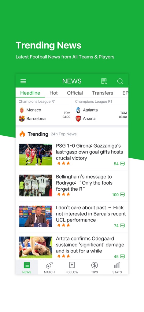 All Football - Soccer scores - チャンピオンズリーグの試合速報や、PSGとGirona、Bellinghamに関する最新の話題など、世界のサッカーの最新トレンドニュースをまとめて提供します。