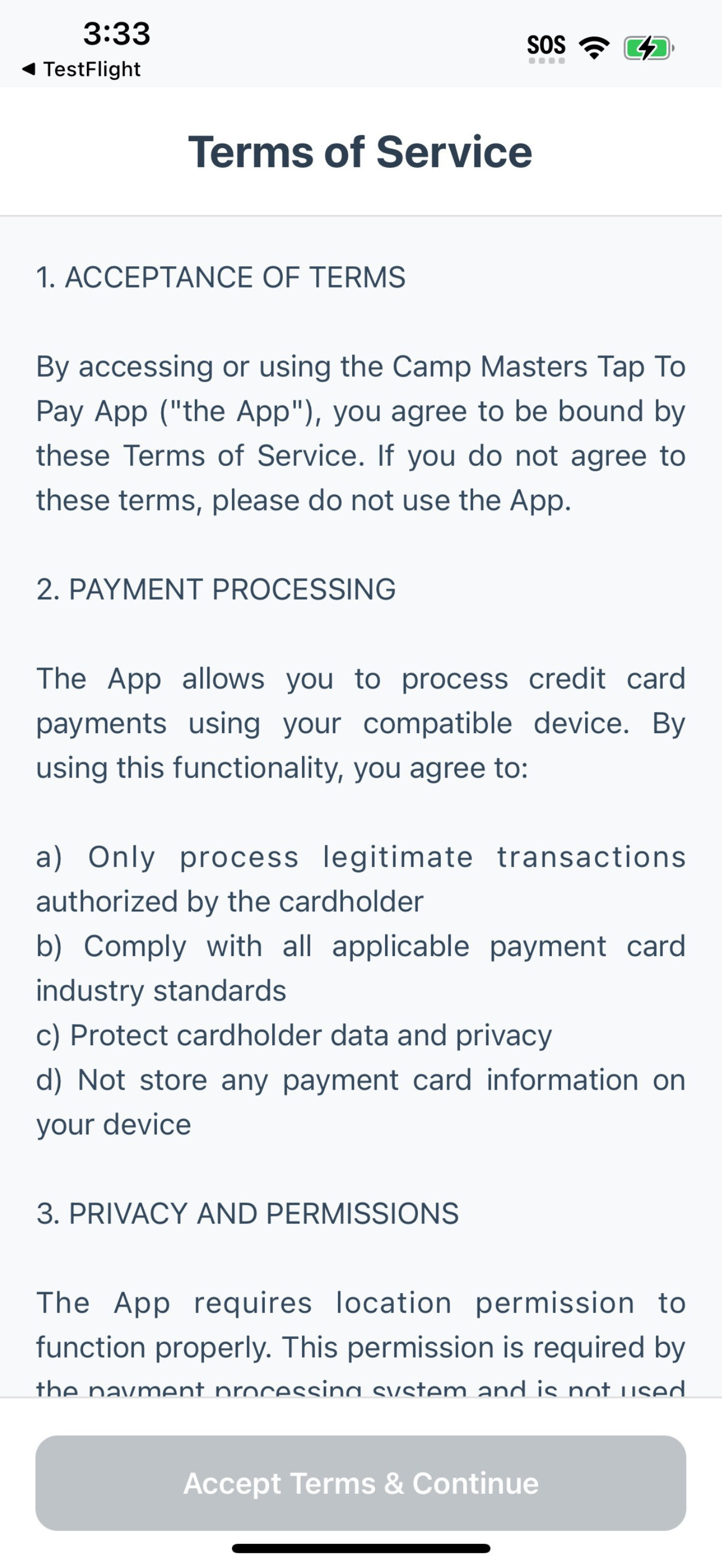 Camp Masters Tap to Pay screenshot 3