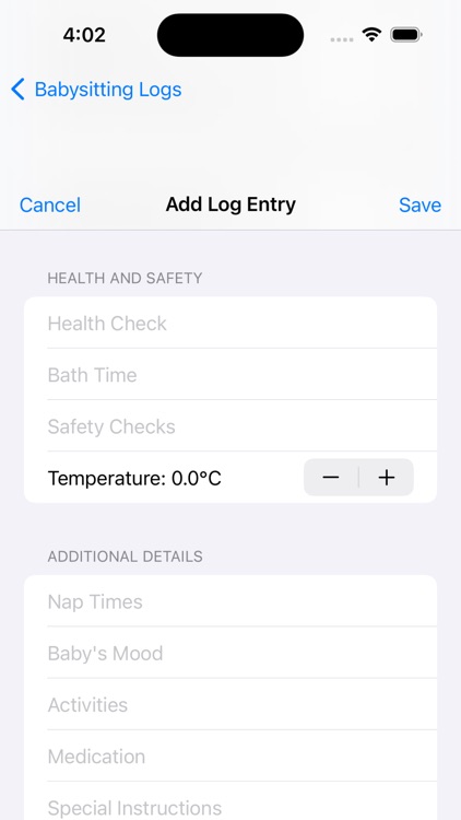 Baby Sitter Daily Log screenshot-4