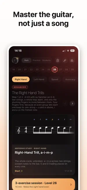 PracticeOS: Guitar Technique screenshot 2