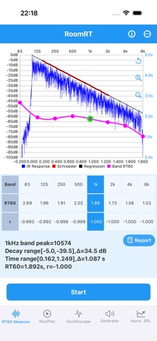 RoomRT-RT60 & Acoustic Eval Screenshot 1 of 5