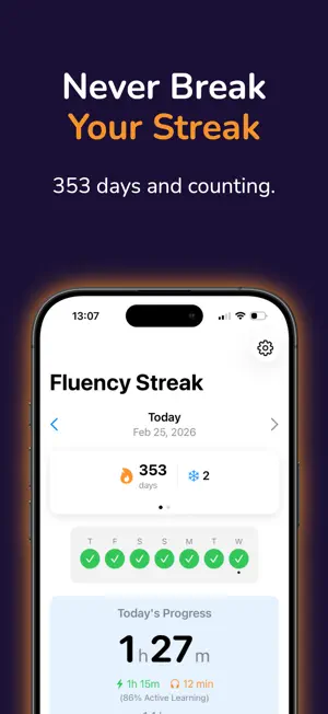 Fluency Streak: Language Habit screenshot 2