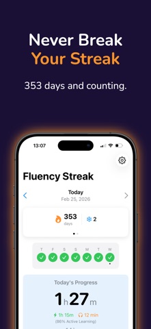 Fluency Streak: Language Habit screenshot