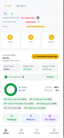 INFIRUPEE - Mutual Fund App Screenshot 2 of 4