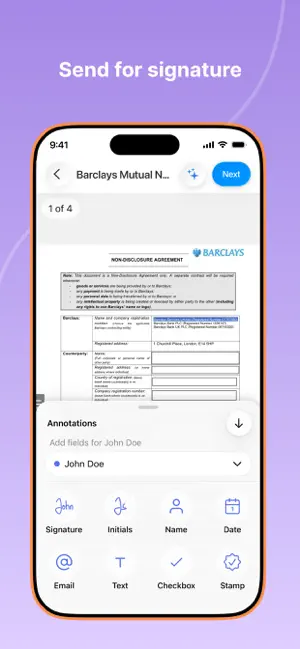 Signeasy: Sign PDF Documents screenshot 3
