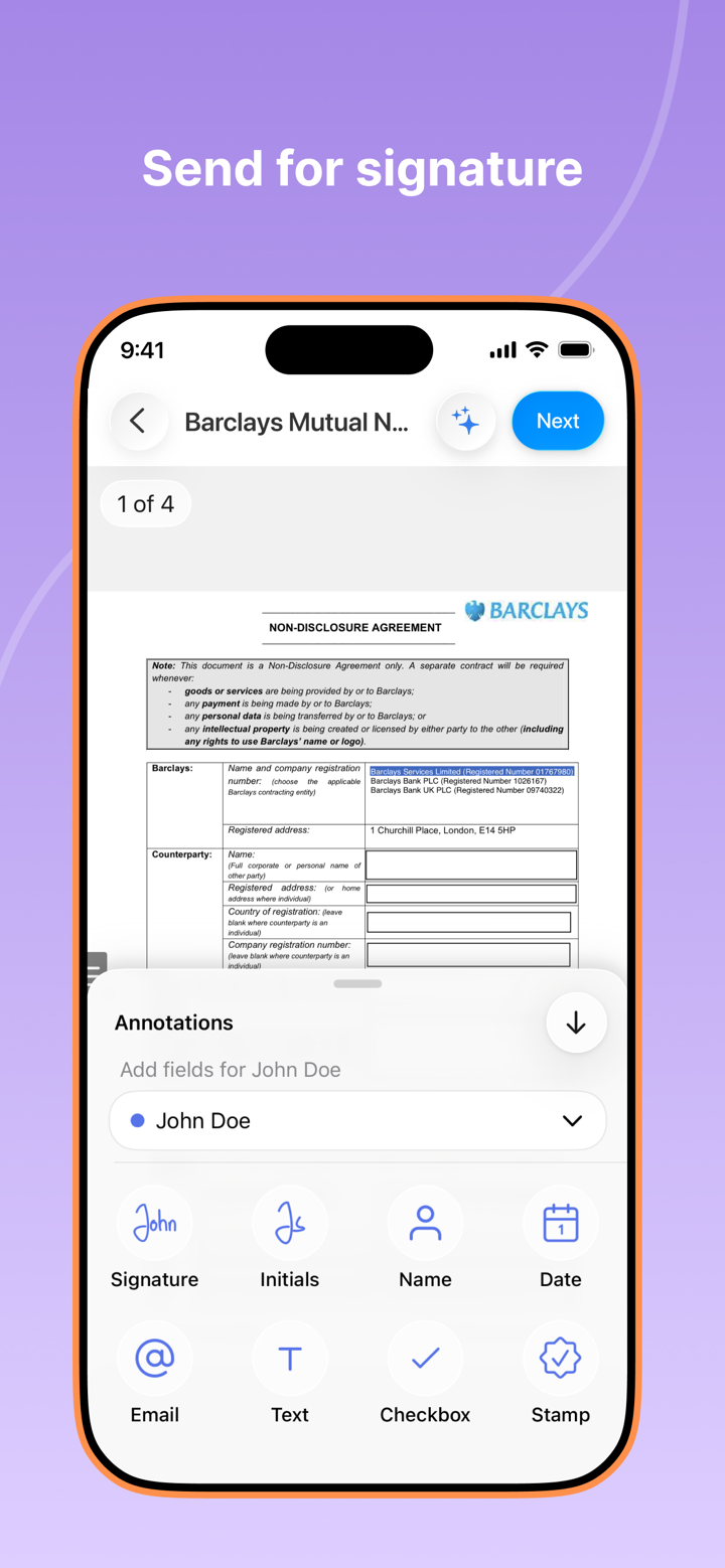 Digital e Signature: Signeasy screenshot 3