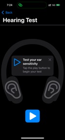 ListenUp Hearing Test screenshot