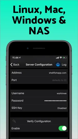 Capture d'écran de SSH Client - Secure ShellFish sur iPhone 5