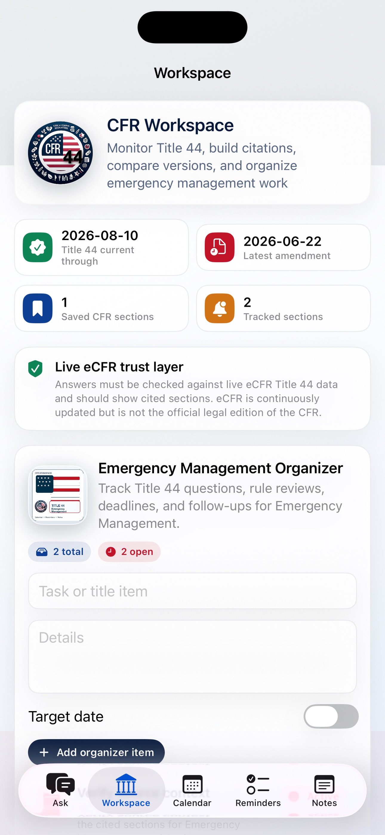 Screenshot 2 of CFR AI - Title 44