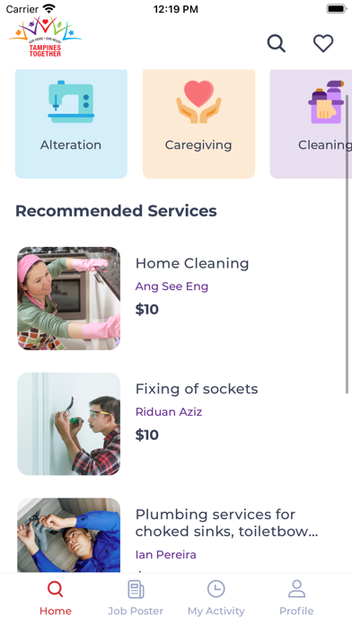 Tampines West Cares Screenshot