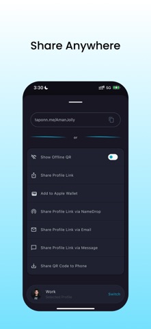 TapOnn - Digital Business Card screenshot