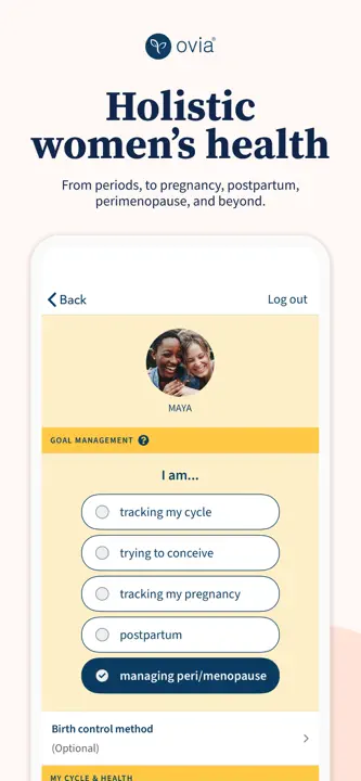 Ovia Cycle & Pregnancy Tracker: Screenshot 1 von 8