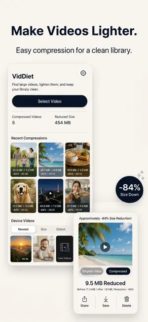 VidDiet: Compress Video Size screenshot 2