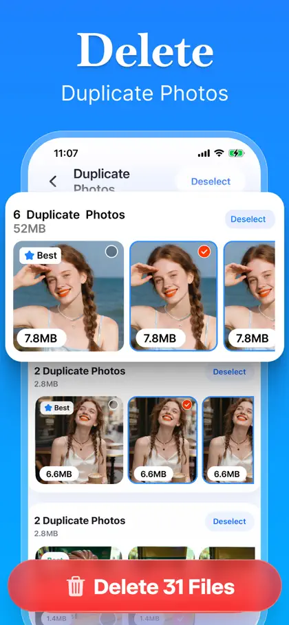 Screenshot 3 di 6 di CleanseAI: Smart Photo Cleaner
