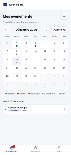 Agend'Élus screenshot 2