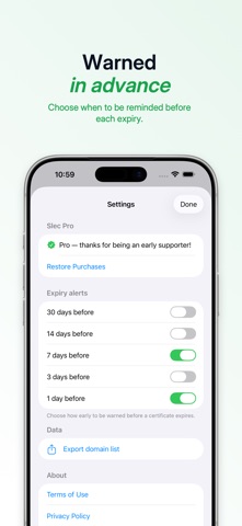Slec – SSL/TLS Monitor iPhone screenshot
