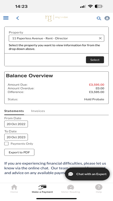 RMG Living London Screenshot