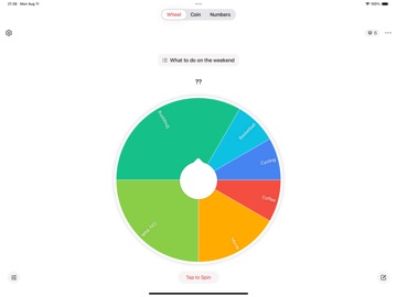 Lucky Decisions - Spin Wheel iPad screenshot