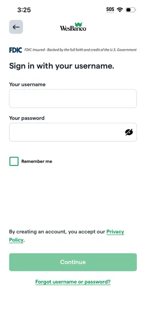 WesBanco Consumer Mobile screenshot 1