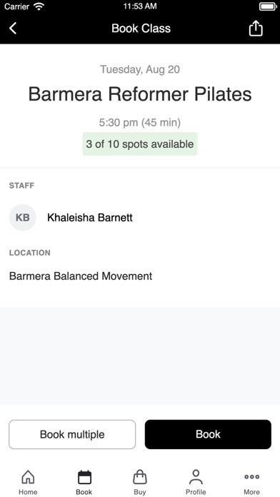 Balanced Movement Pilates Screenshot
