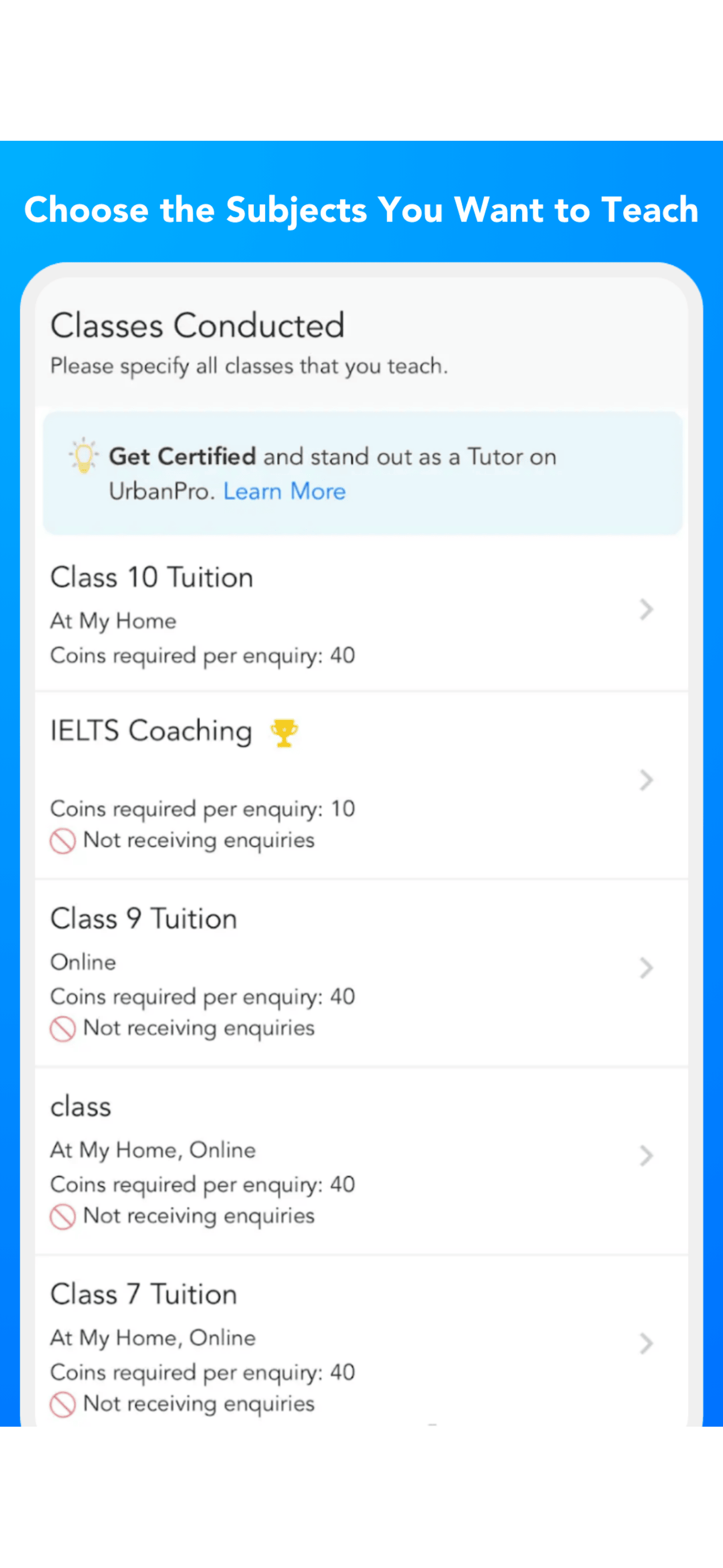 UrbanPro for Tutors
