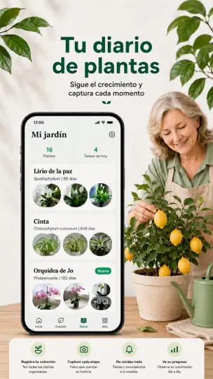 Captura de pantalla de PlantAID: Identifica & Cuida en iPhone 8