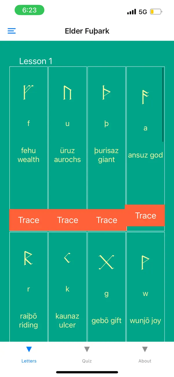 Screenshot #3 pour Learn the Old Runes premium