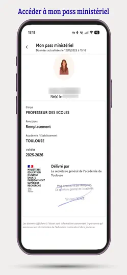 Capture d'écran de Mon Portail RH sur iPhone 6