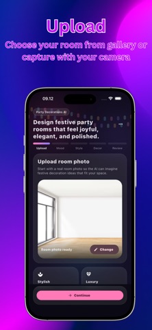 AI Party Decoration Planner iPhone screenshot