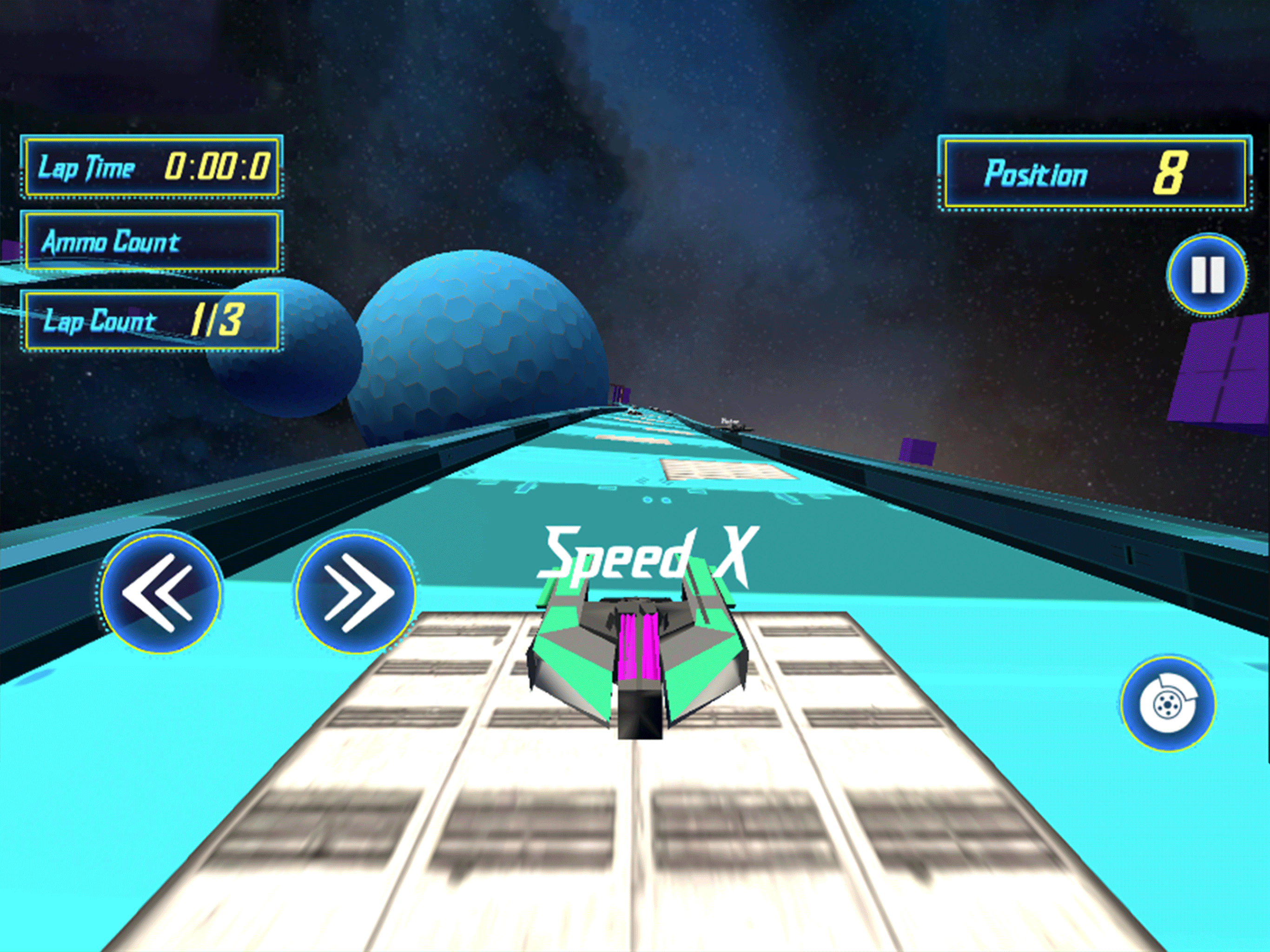 Spaceship Car Racing Battle 3D