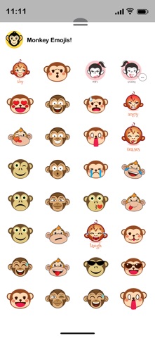 Monkey Emojis! app screenshot 3