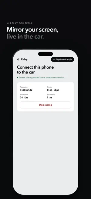 Tesla Screen Mirror - Relay screenshot 3