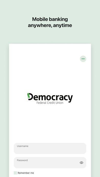 Democracy FCU Mobile app screenshot