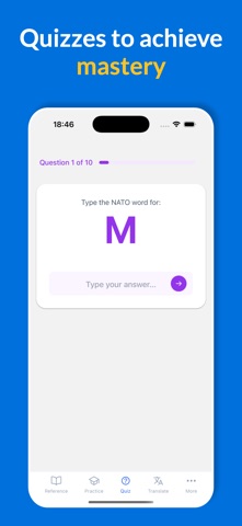 NATO Alphabet Trainer screenshot