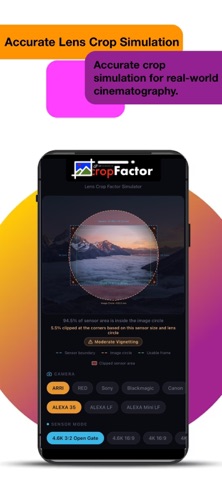 Camera Lens Crop Factor screenshot