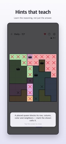Queenkan — quiet logic puzzle Screenshot 2 of 4