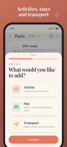 Tragitto: AI Trip Planner iPhone screenshot