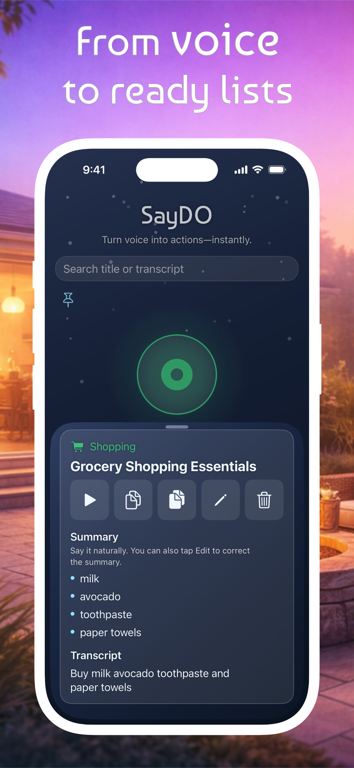 SayDO - Voice to Action App screenshot 6