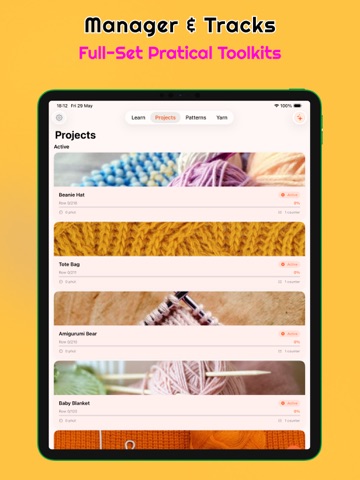 Crochet & Knitting: YarnFlow iPad screenshot
